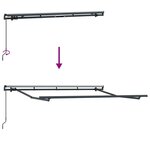 vidaXL Auvent Rétractable Rayure Multicolore 250 x 200 cm