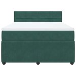 vidaXL Sommier à lattes de lit et matelas Vert foncé 140x190cm Velours