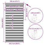 vidaXL Store zèbre blanc 105x230 cm largeur du tissu 100 9cm polyester