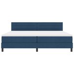 vidaXL Lit à ressorts avec matelas Bleu 200 x 200 cm tissu