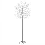 vidaXL Sapin de Noël 220 LED blanc froid Cerisier en fleurs 220 cm