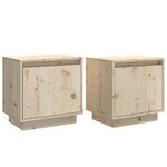 vidaXL Tables de chevet 2 Pièces 40x30x40 cm Bois de pin solide