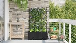 vidaXL Jardinière de jardin avec treillis 2 Pièces Noire 80x40x143 cm
