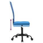 vidaXL Chaise de bureau réglable en hauteur bleu tissu en maille