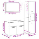 vidaXL Ensemble de meubles de salle de bain 3 Pièces chêne sonoma