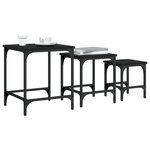 vidaXL Tables basses gigognes 3 Pièces noir bois d'ingénierie