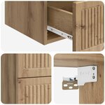vidaXL Cabinet de chevet mural Chêne artisanal 33 x 34 5 x 40 cm