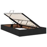 vidaXL Lit avec rangement et matelas Noir 120 x 190 cm Polyester
