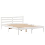 vidaXL Lit bibliothèque sans matelas blanc 140x190 cm bois pin massif