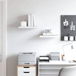 vidaXL Étagères flottantes 2 Pièces chêne et blanc 50x23x3 8 cm MDF