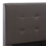 vidaXL Cadre de lit à rangement hydraulique Gris Similicuir 160x200 cm