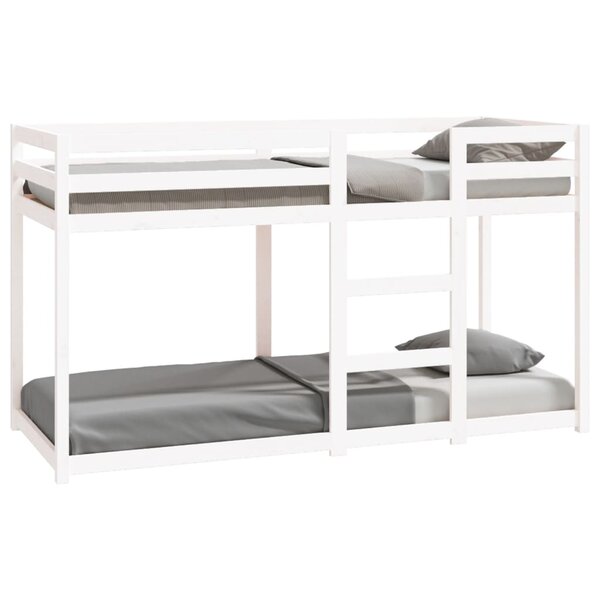 vidaXL Lit superposé Blanc 75x190 cm Bois de pin massif