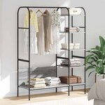 vidaXL Porte-vêtements Gris 120 x 44 x 160 cm Bois d'ingénierie