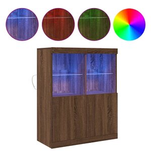 vidaXL Buffet chêne marron 81x37x100 cm bois d'ingénierie