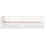 vidaXL Lit de jour avec tiroirs sans matelas 90x200 cm bois massif