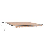 vidaXL Store manuel rétractable avec rayures multicolores LED 450x300 cm