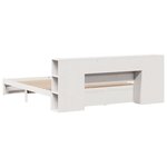vidaXL Lit bibliothèque sans matelas blanc 200x200 cm bois pin massif