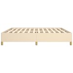 vidaXL Cadre de lit sans matelas crème 200x200 cm tissu