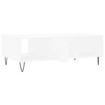 vidaXL Table basse blanc 104x60x35 cm bois d'ingénierie