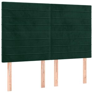 vidaXL Tête de lit Vert foncé 144 x 5 x 118/128 cm Velours