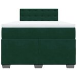 vidaXL Sommier à lattes de lit et matelas Vert foncé 120x200cm Velours