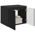 vidaXL Cabinet de Salle de Bain Mural Noir 62 5 x 44 5 x 50 cm