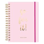 Agenda spécial bullet journal à spirales rose 96 feuilles - 16 5 x 21 5 cm