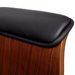 Fauteuil chaise siège de bureau luxe pivotant ergonomique avec accoudoir bois et noir 0502022