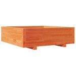 vidaXL Jardinière cire marron 80x80x26 5 cm bois de pin massif