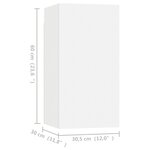 vidaXL Meubles TV 4 Pièces Blanc 30 5x30x60 cm Bois d'ingénierie