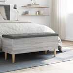 vidaXL Banc de rangement sonoma gris 102x42x46 cm bois d'ingénierie
