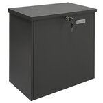 Boîte à colis en acier Bigpack Base EP2104 gros colis  47 x 46 x 24 cm  Noir