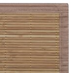 vidaXL Tapis en bambou marron à latte rectangulaire 120 x 180 cm