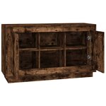 vidaXL Buffet chêne fumé 102x35x60 cm bois d'ingénierie