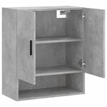 vidaXL Armoire murale gris béton 60x31x70 cm bois d'ingénierie