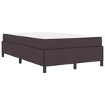 vidaXL Lit à ressorts Marron 120 x 190 cm Tissu  Bois Engineered