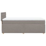 vidaXL Sommier à lattes de lit avec matelas Taupe 80x200 cm Tissu