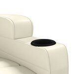 vidaXL Fauteuil de massage blanc crème similicuir