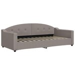 vidaXL Lit de jour avec gigogne et tiroirs sans matelas taupe 90x200cm