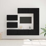 vidaXL Ensemble meuble TV 8 Pièces Chêne noir 30 5 x 30 x 90 cm