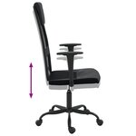 vidaXL Chaise de bureau réglable en hauteur noir