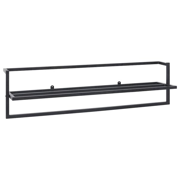 vidaXL Porte-serviettes Noir 95x25x22 cm Fer