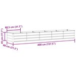 vidaXL Jardinière Vert 400 x 80 x 45 cm Acier