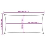 vidaXL Voile d'ombrage 160 g/m² Taupe 3x6 m PEHD