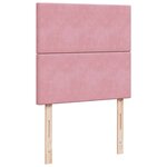 vidaXL Sommier à lattes de lit avec matelas Rose 90x190 cm Velours