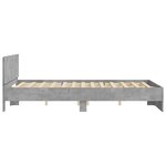 vidaXL Cadre de lit sans matelas gris béton 140x200 cm