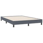 vidaXL Sommier à lattes de lit et matelas gris foncé 140x220cm velours