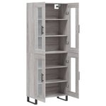 vidaXL Buffet haut Sonoma gris 69 5x34x180 cm Bois d'ingénierie