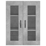 vidaXL Buffet haut Gris béton 69 5x34x180 cm Bois d'ingénierie