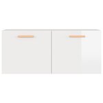 vidaXL Armoire murale Blanc brillant 80x35x36 5 cm Bois d'ingénierie